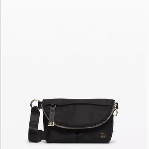 All Night Festival Bag Black with Gold zipper New